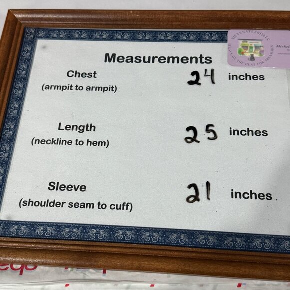 Chico’s size 3 (XL/16) turquoise blue zigzag print 3/4 roll tab sleeve top - Picture 8 of 8